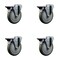 Service Caster 5'' Gray Poly Wheel Swivel Bolt Hole Caster Set with Posi Lock Brakes, 4PK SCC-BH20S514-PPUB-PLB-4 - alternate 1